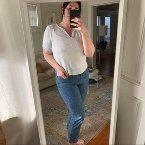 MADEWELL | soft V-collar tee